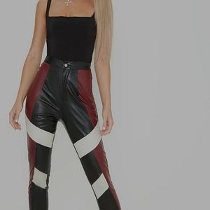 PLT Faux Leather Skinny Trousers
